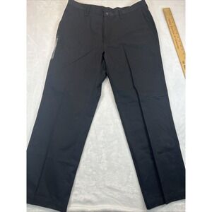 HAGGAR Black Premium No Iron‎ Straight Fit Dress Pants 36 X 30 NWT Mens